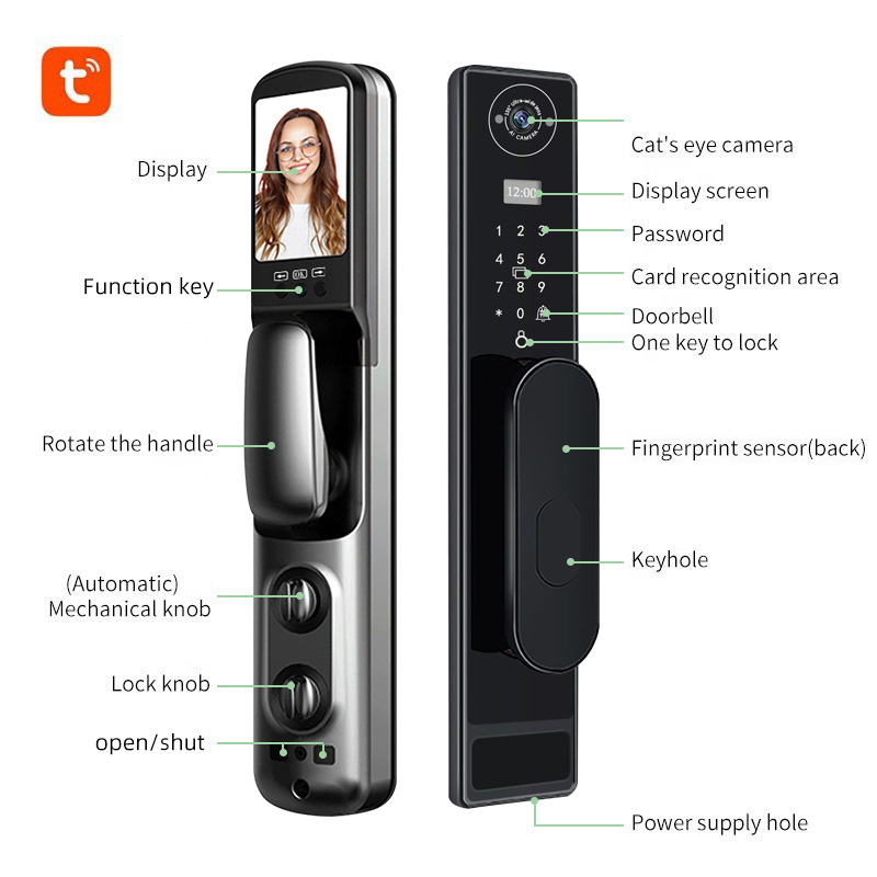 Automatic TUYA Wifi Cat Eye Ca - Smart Door Lock Wifi recension och pris