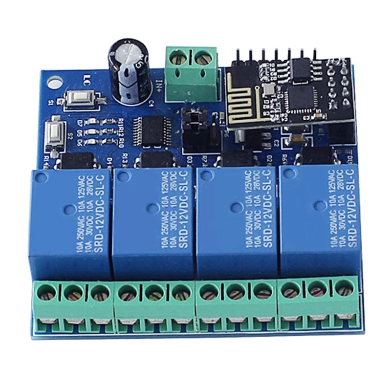 ESP8266 ESP-01 4-way WiFi rela - Esp8266 Relay Module recension och pris