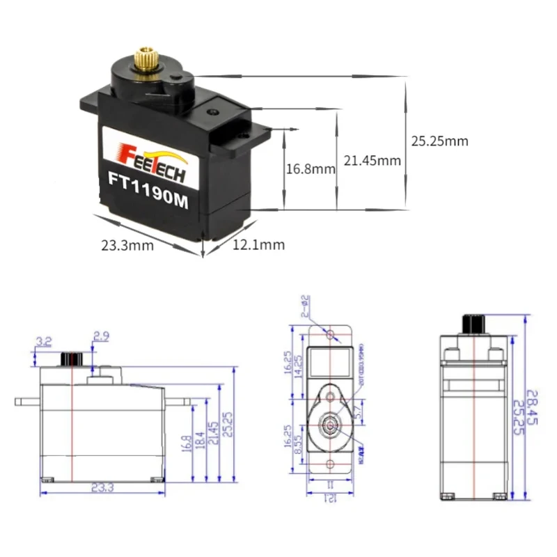 FEETECH FT1190M 4.8-6v 3.5kg M - Microcontroller Kit recension och pris