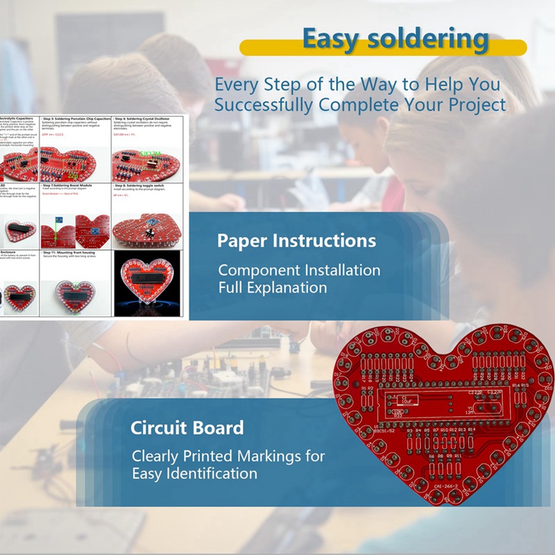 ●Soldering Practice Kit, Heart - Electronics Project Kit recension och pris